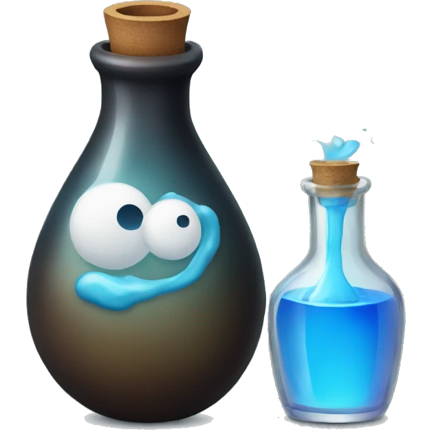 Potion with Blue liquide  emoji