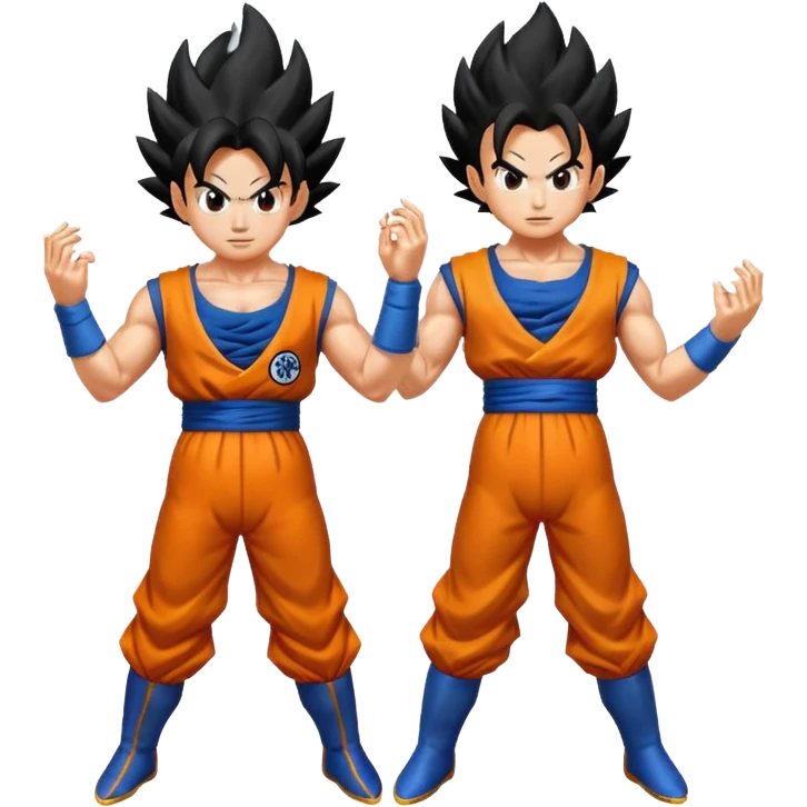 Goku and vegeta fusion dance aura emoji