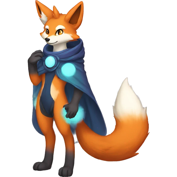 Anthro Sona Fakemon Nebula Fox Full Body emoji