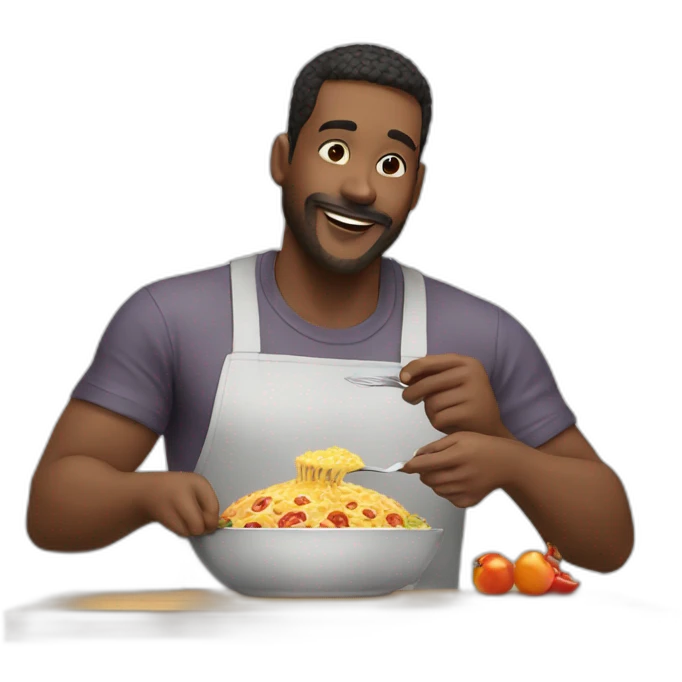 Hombre comiendo emoji
