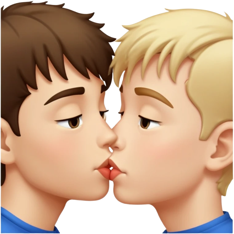 Two boys kissing emoji