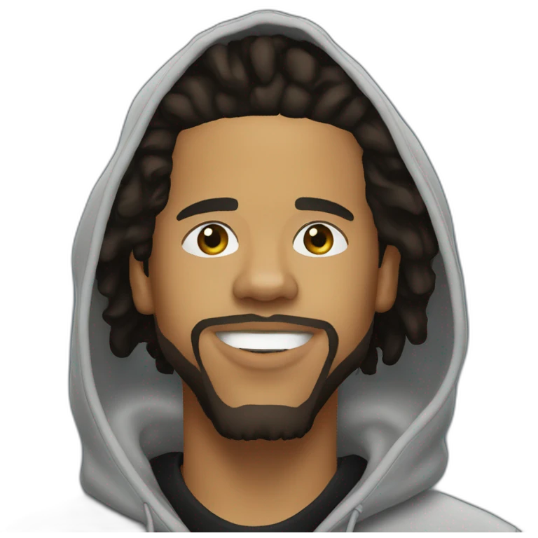 J Cole rapping emoji
