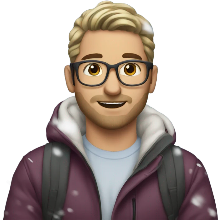 A picture of myself in the snow emoji