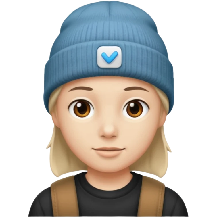 only a beanie emoji