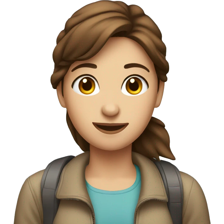 brown haired girl in comfort plus airplane  emoji
