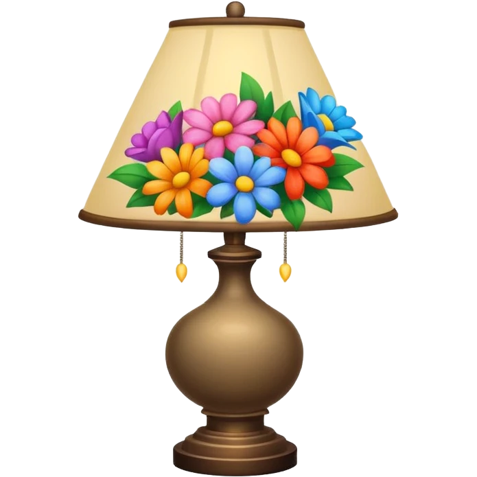 A lamp + a bouquet of flowers emoji