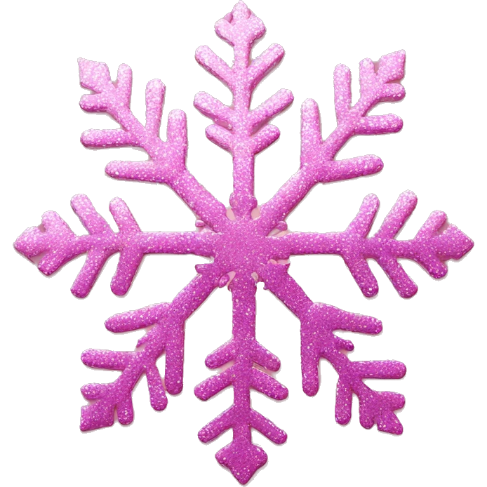 Pink snowflake glitter emoji