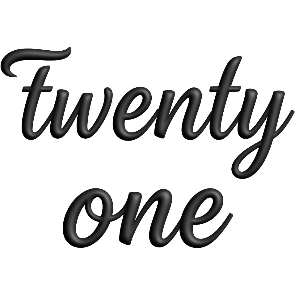 TWENTY ONE WRITTEN OUT emoji