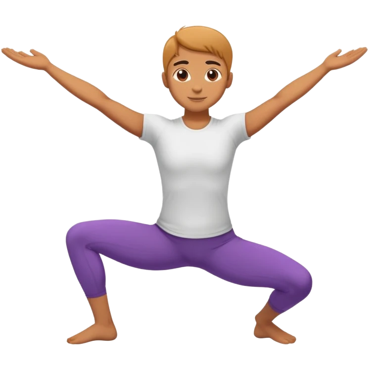 person doing bridge pose, arms extended emoji