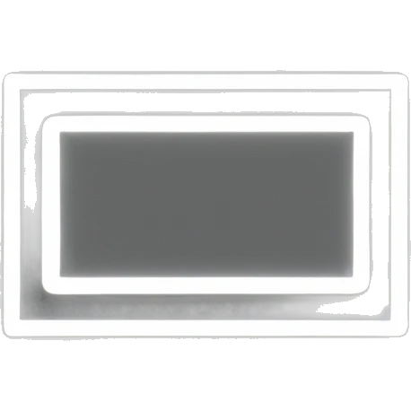 Neon white empty rectangle  emoji