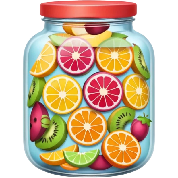 Transparent Fruit Slice Jar emoji