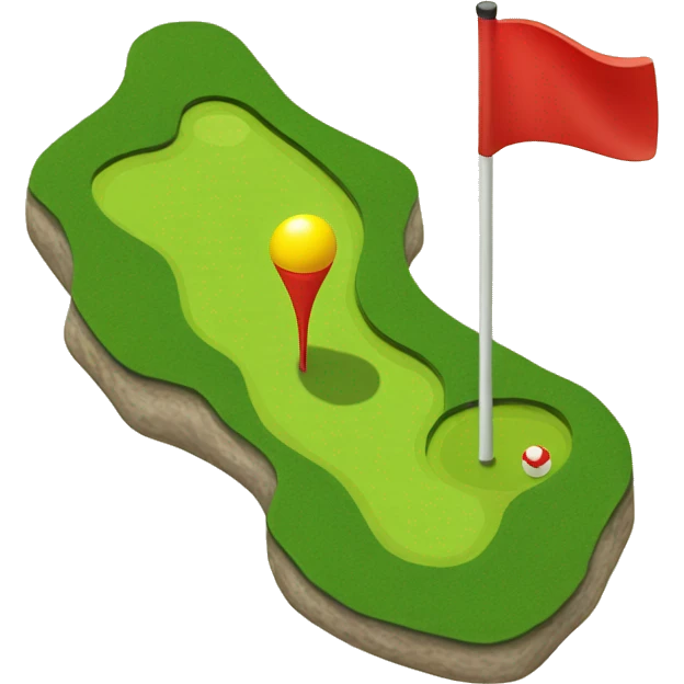 golf masters yellow map with red flag emoji emoji
