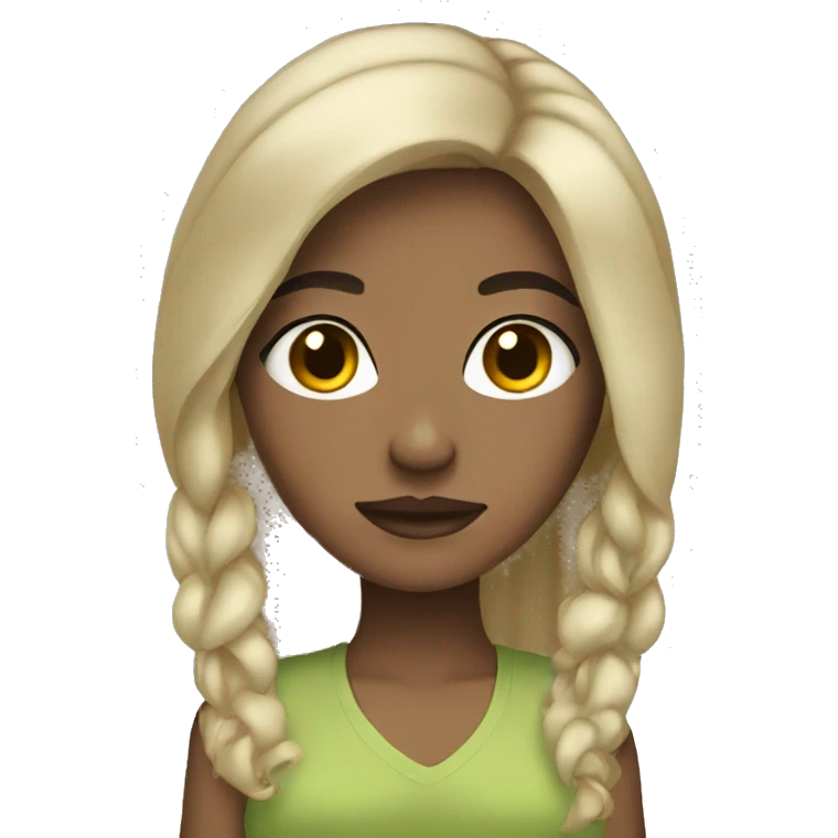 Light skin girl dark hair emoji