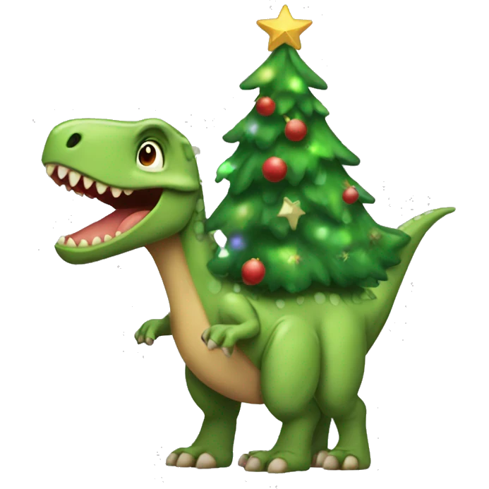 christmas dinosure emoji