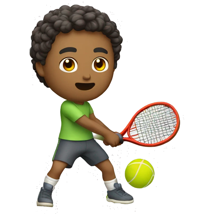 Extra terrestre jogando tênis de campo emoji