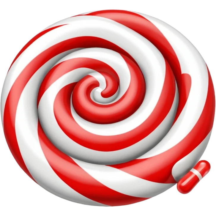 Candy white and red emoji