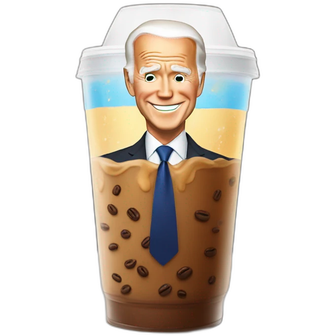 Joe Biden iced coffee for gay men emoji