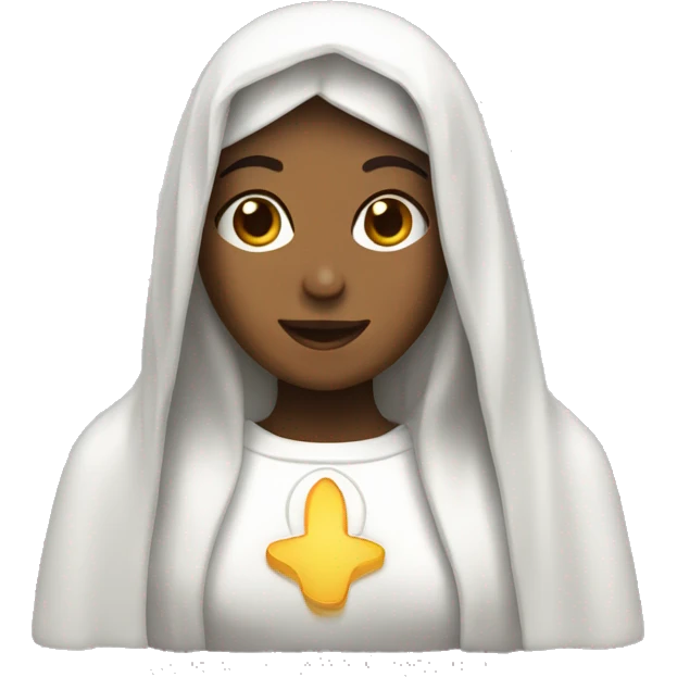 Virgin Mary happy emoji