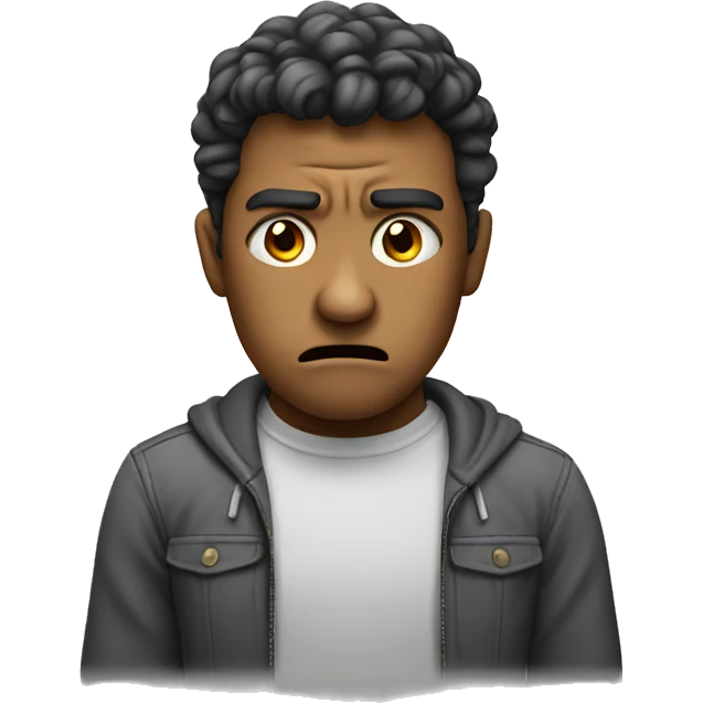 Confused angry emoji