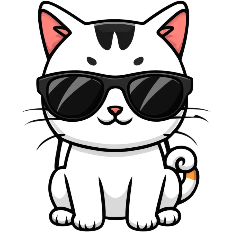 Cat with sunglasses emoji