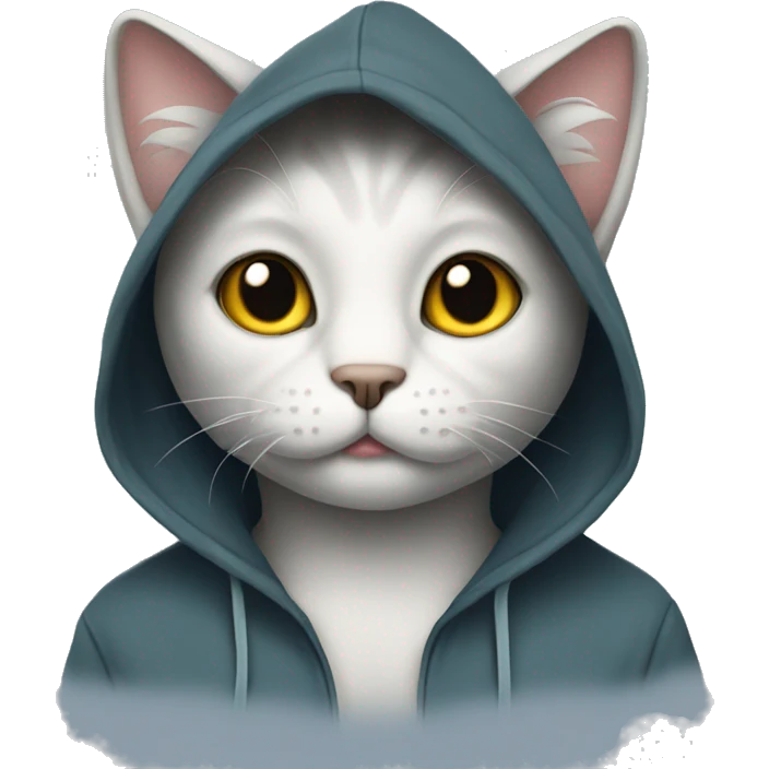 Cat wearing a Hoodie  emoji