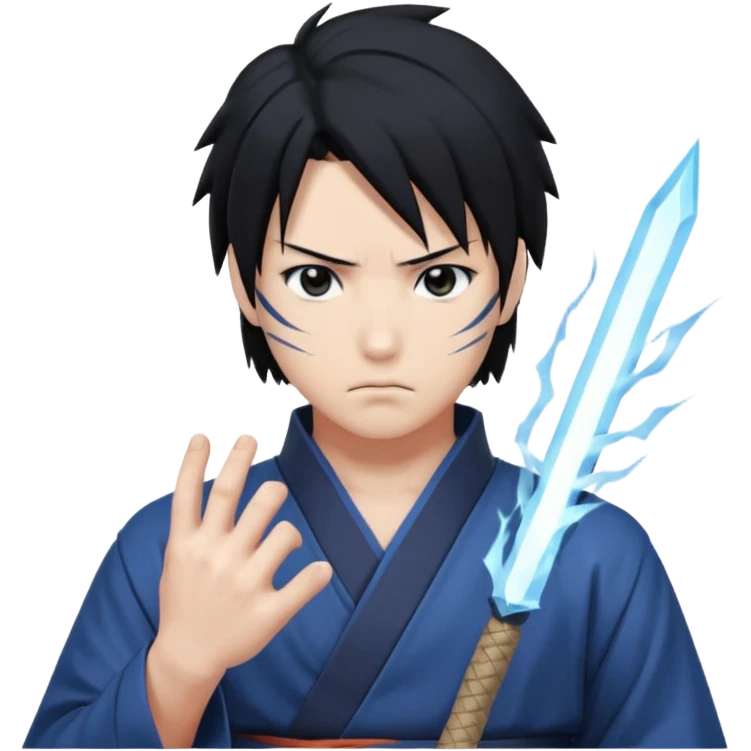 Sasuke on pose attack emoji