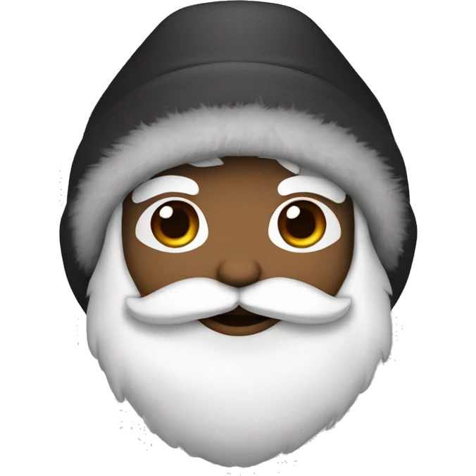 cute eskimo with black hat and chinstrapped beard emoji