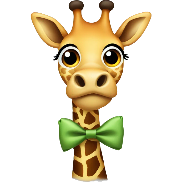 Giraffe with a bow tie emoji