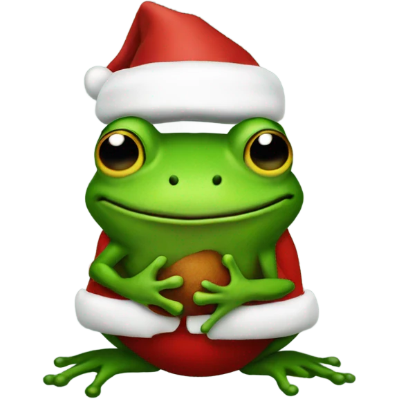 Santa hit on a frog emoji
