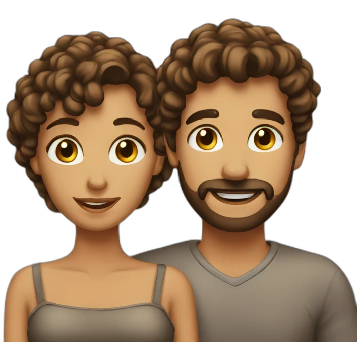 Couple-of-smooth-hair-and-brown-curl emoji