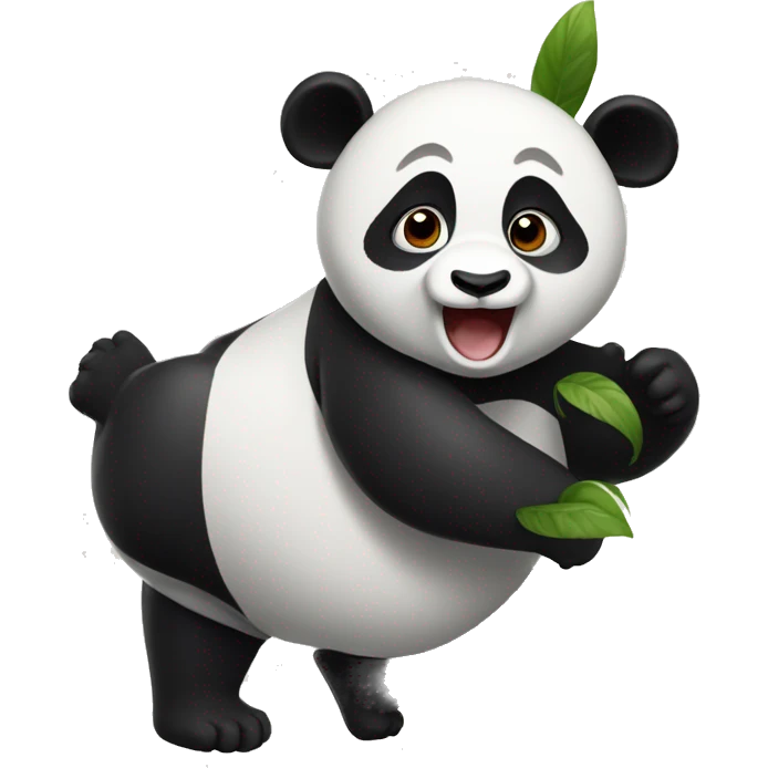 Panda saltando a la comba emoji