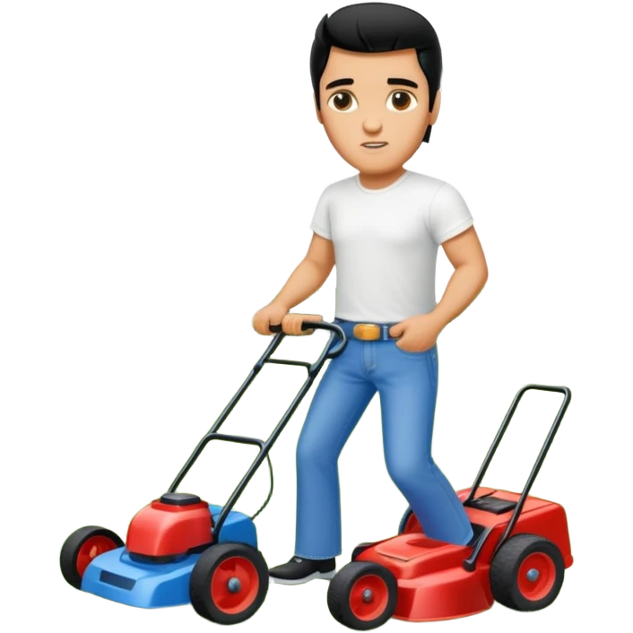 Elvis mowing the yard at Graceland emoji
