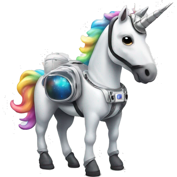 cooles unicorn with a space suit emoji