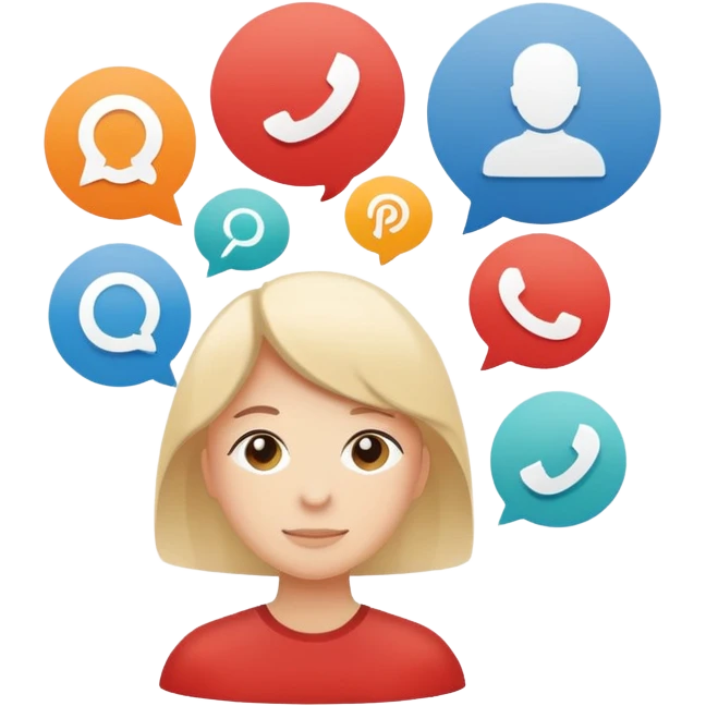 Make me an emoji for an app. The emoji is to highlight "social", "Real people", Reviews, trust, and brand recognition  - Should be circles in a flattened style.

Think favicons like reddit (don't use real favicons) and limit to 3 emoji