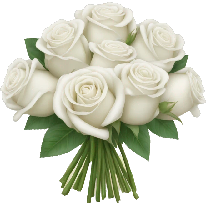 Bouquet of white roses emoji