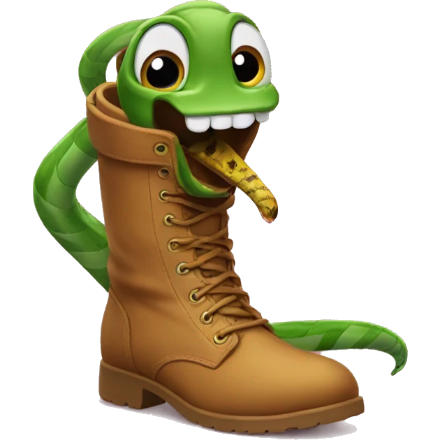 silly snakes inside a big boots emoji