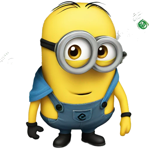 Minion with cash emoji