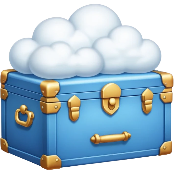 cloud top the blue chest emoji