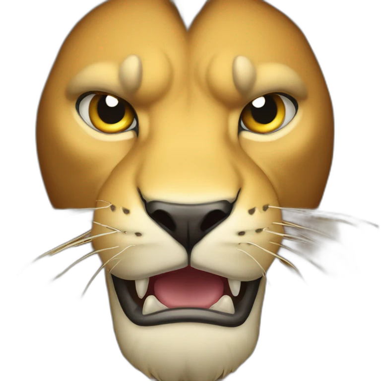 Angry lion emoji