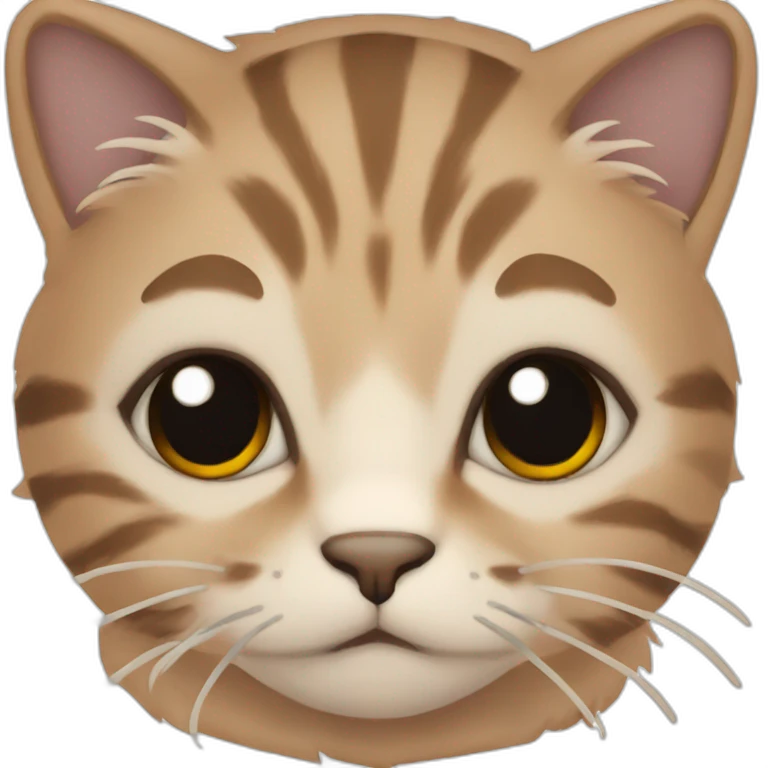 Small Cat brown black emoji