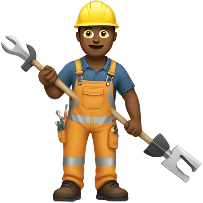 A worker with tools emoji