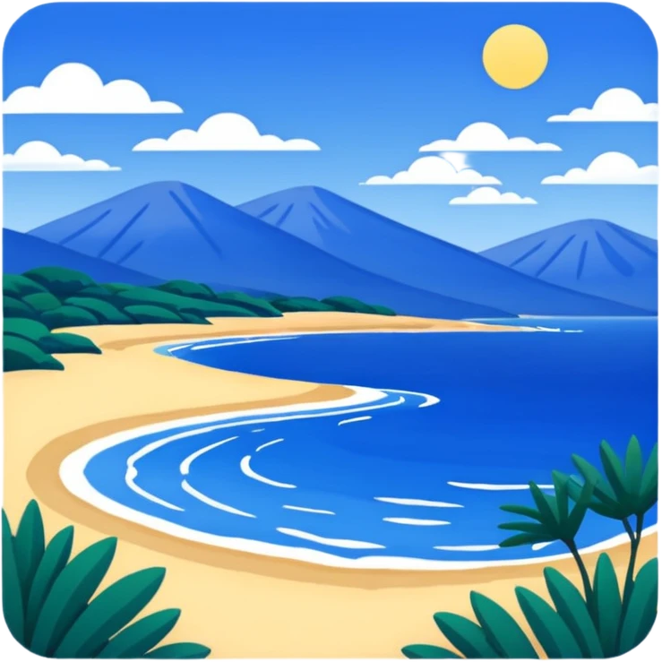 Matisse style BLUE art landscape emoji