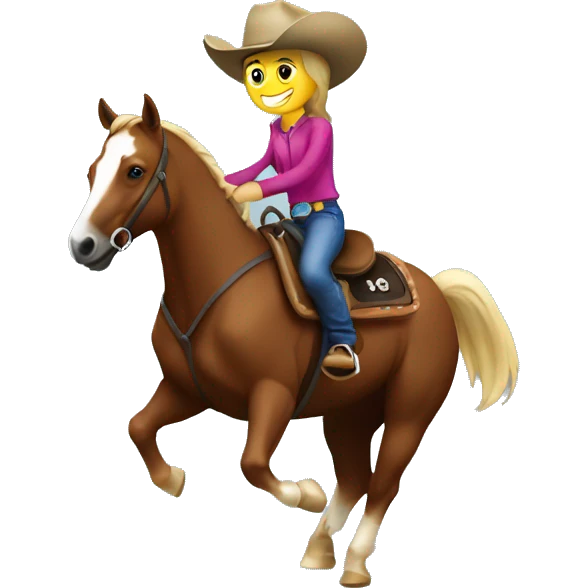 Barrel racing emoji