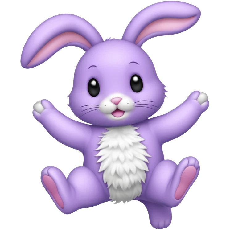 A Lavender bunny jumping  🐰 emoji