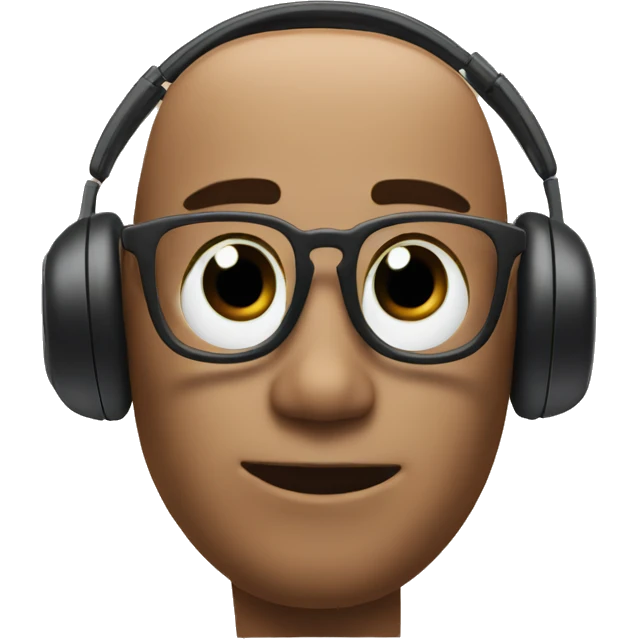 An AirPod in a head emoji