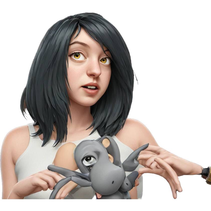 realistic portrait of girl emoji