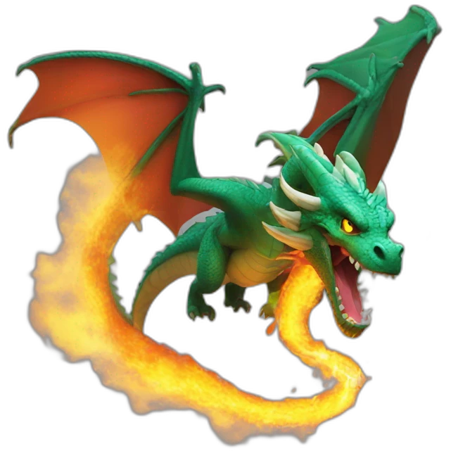Fire breathing dragon emoji