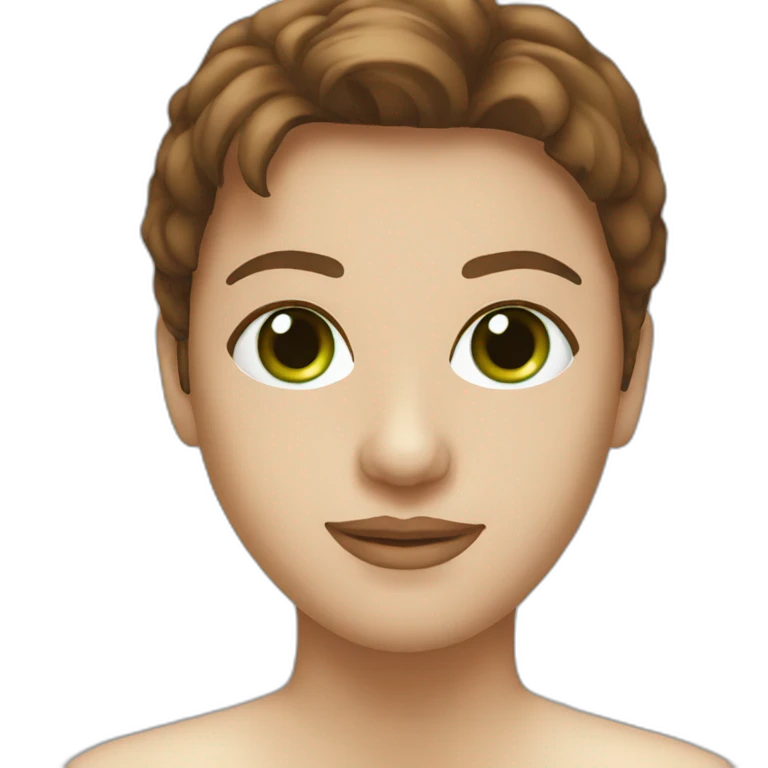 brown hair green eyes lasik surgery mask emoji