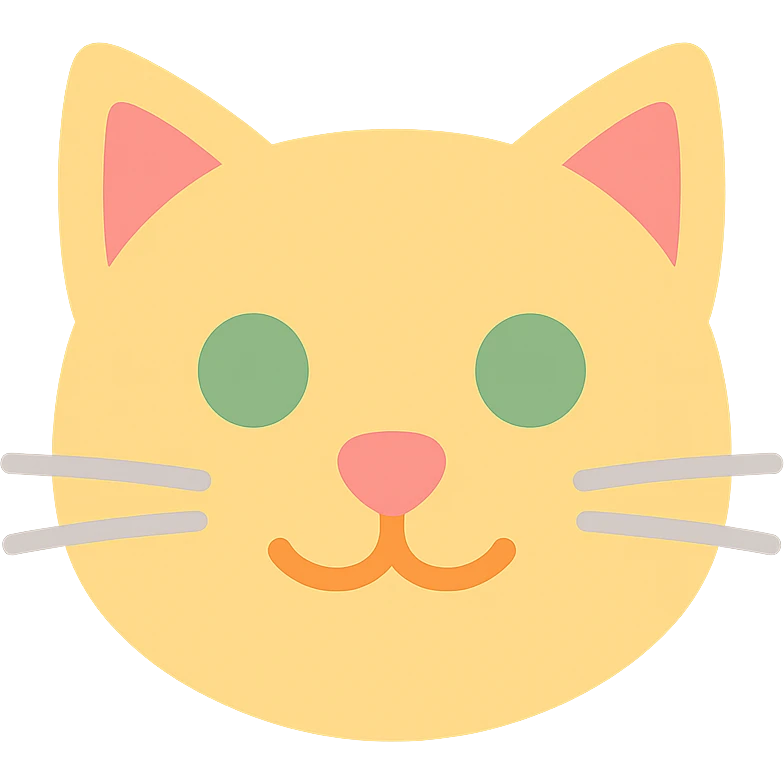 colorful cat face icon emoji