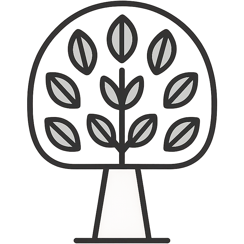 a simple tree, Scandinavian folk art, clean lines, beige and gray tones emoji